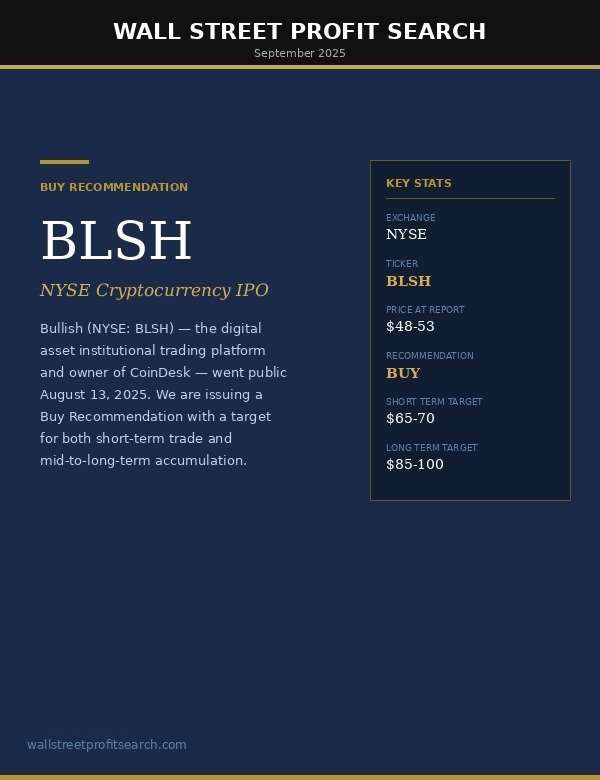 Wall Street Profit Search — BLSH Bullish IPO Report